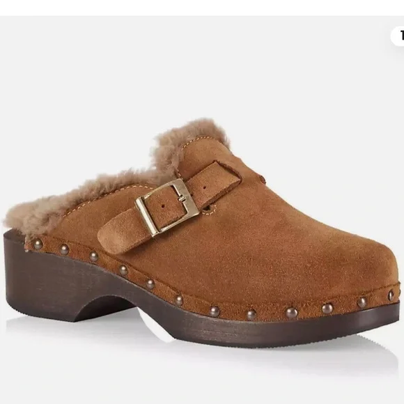 RE/DONE Cottagecore Brown Suede Clogs - Picture 3 of 8